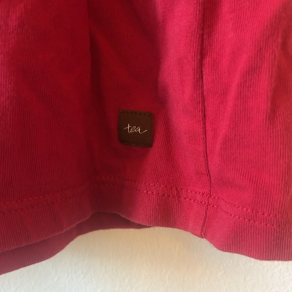 Tea Collection girl dress berry red white floral bird long sleeve 12 to 18 mo - Picture 3 of 7